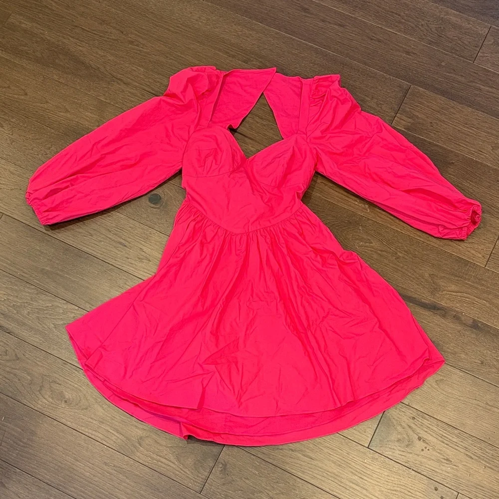 Rach Martino The Drop Pink Fuschia Sweetheart Coquette Dress Medium C1-080